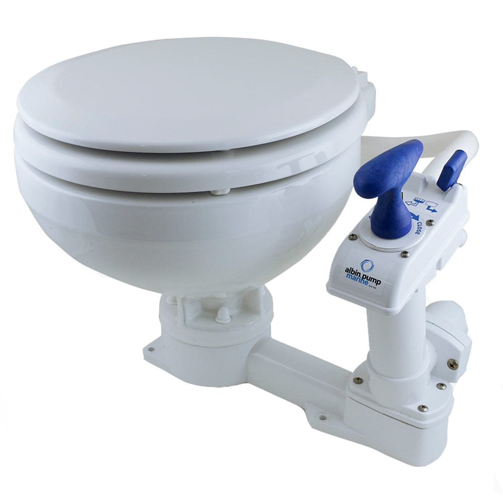 Albin Group Marine Toilet Manual Compact Low [07-01-003] - The Happy Skipper