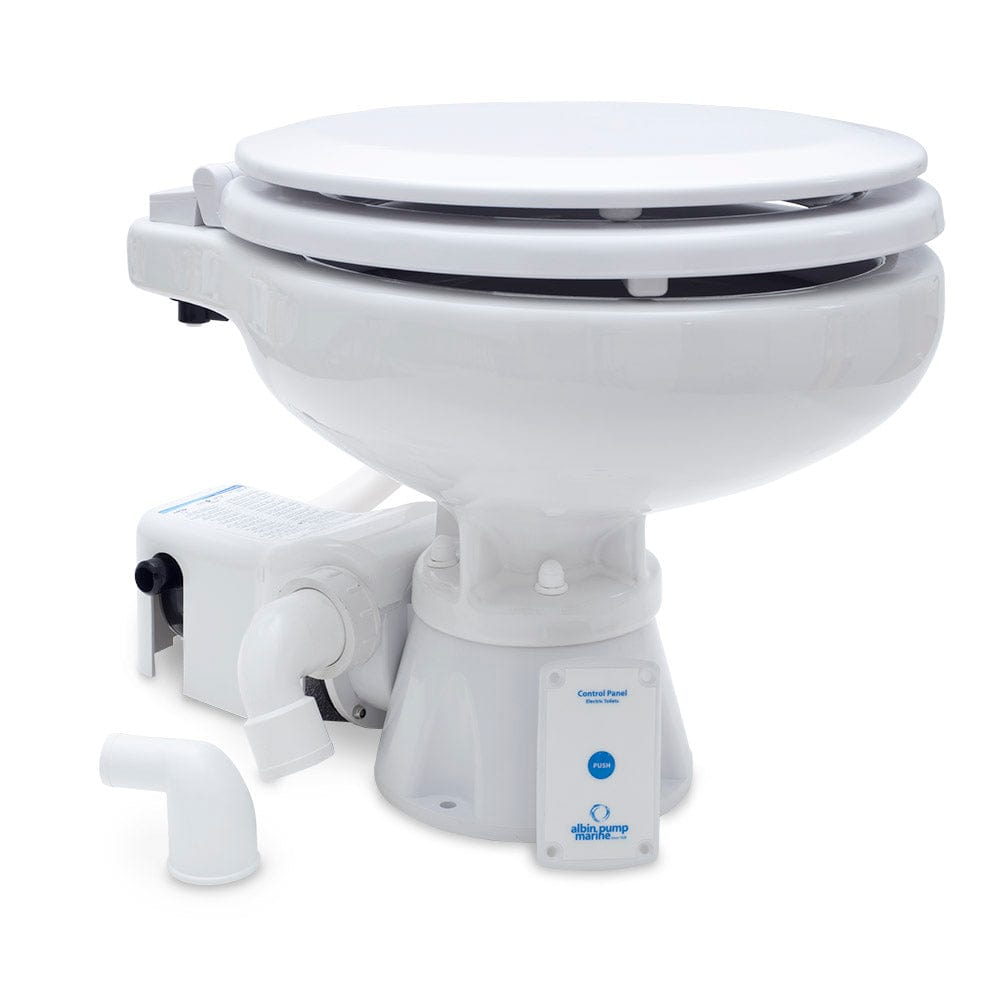 Albin Group Marine Toilet Standard Electric EVO Compact Low - 12V [07-02-008] - The Happy Skipper