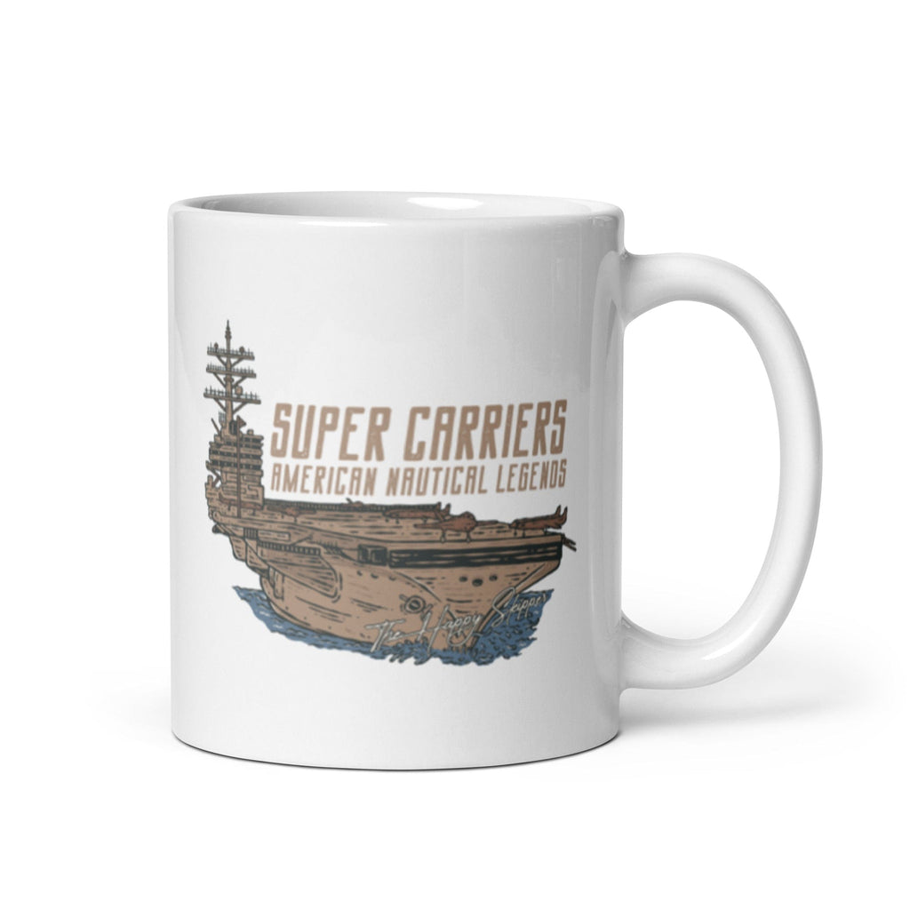 American Nautical Legends - Super Carriers White Coffee Cup - The Happy Skipper