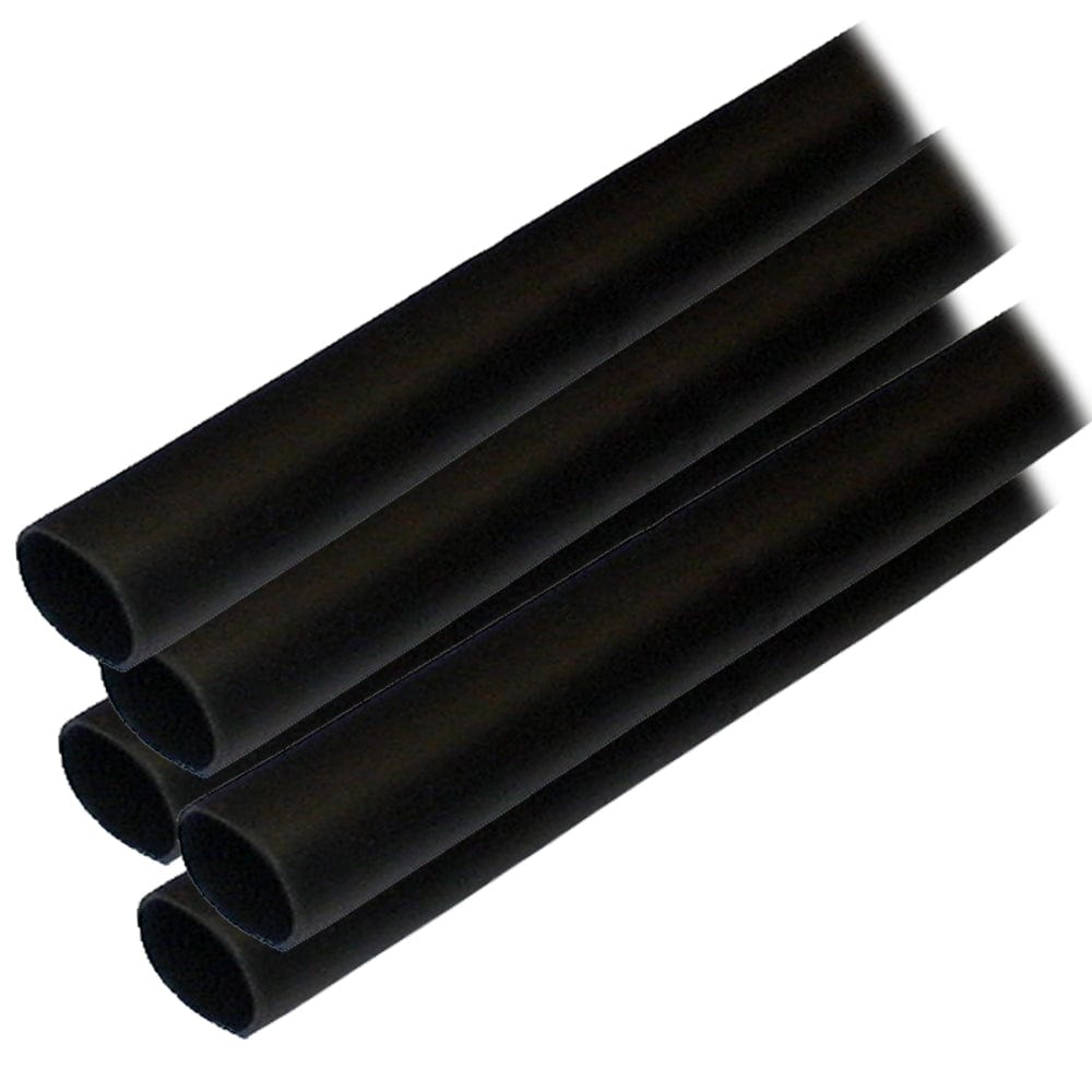 Ancor Adhesive Lined Heat Shrink Tubing (ALT) - 1/2" x 12" - 5-Pack - Black [305124] - The Happy Skipper