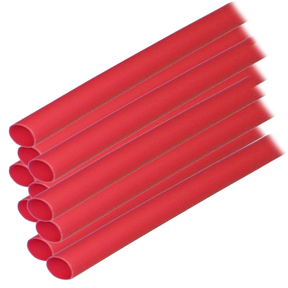 Ancor Adhesive Lined Heat Shrink Tubing (ALT) - 1/4" x 12" - 10-Pack - Red [303624] - The Happy Skipper