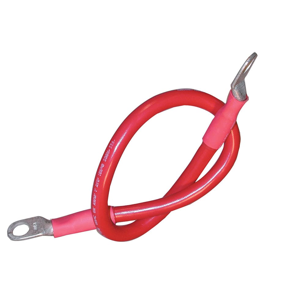 Ancor Battery Cable Assembly, 2 AWG (34mm) Wire, 3/8" (9.5mm) Stud, Red - 18" (45.7cm) [189141] - The Happy Skipper