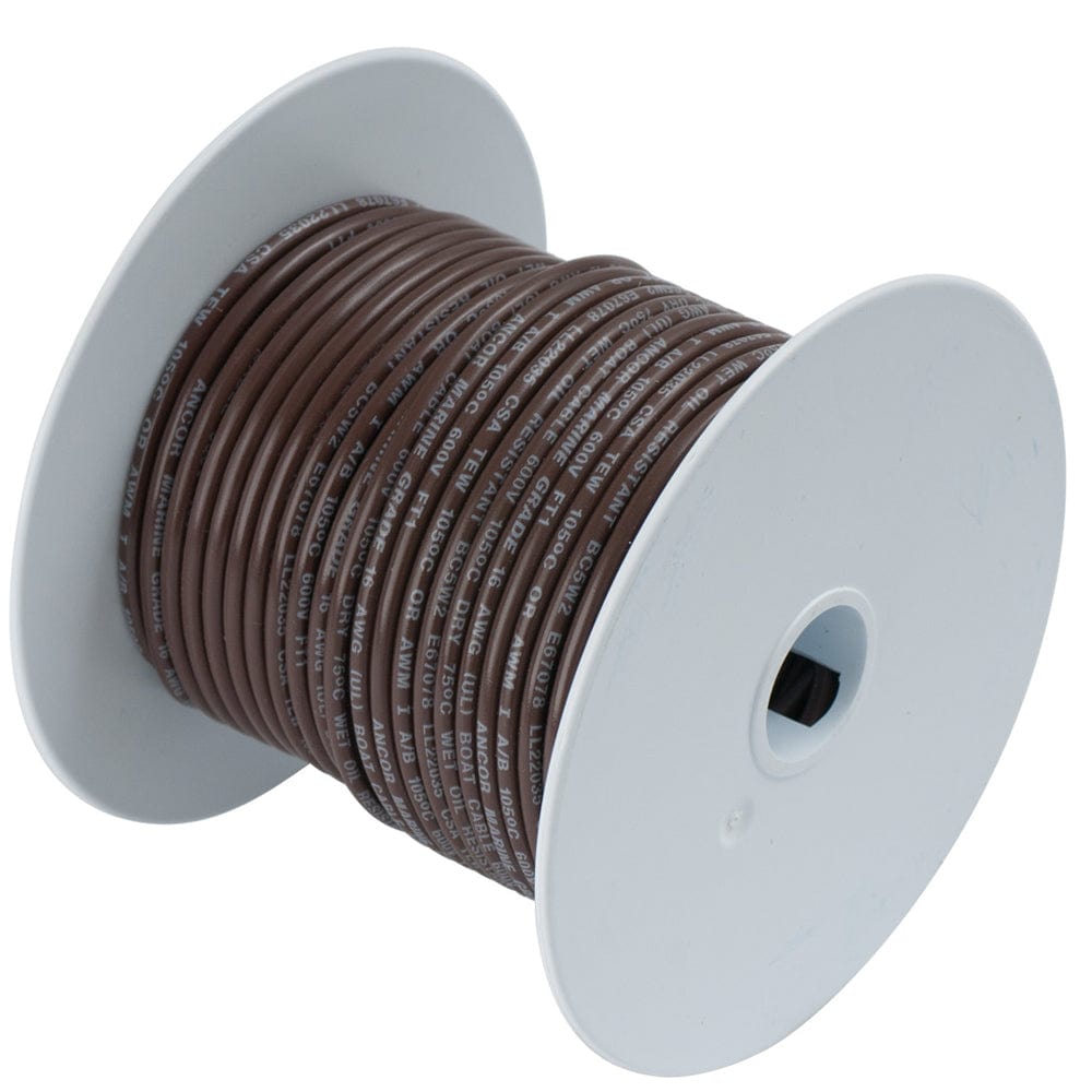 Ancor Brown 16 AWG Tinned Copper Wire - 25' [182203] - The Happy Skipper
