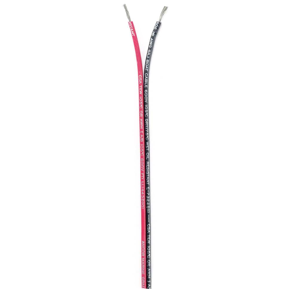 Ancor Ribbon Bonded Cable - 16/2 AWG - Red/Black - Flat - 250' [153125] - The Happy Skipper