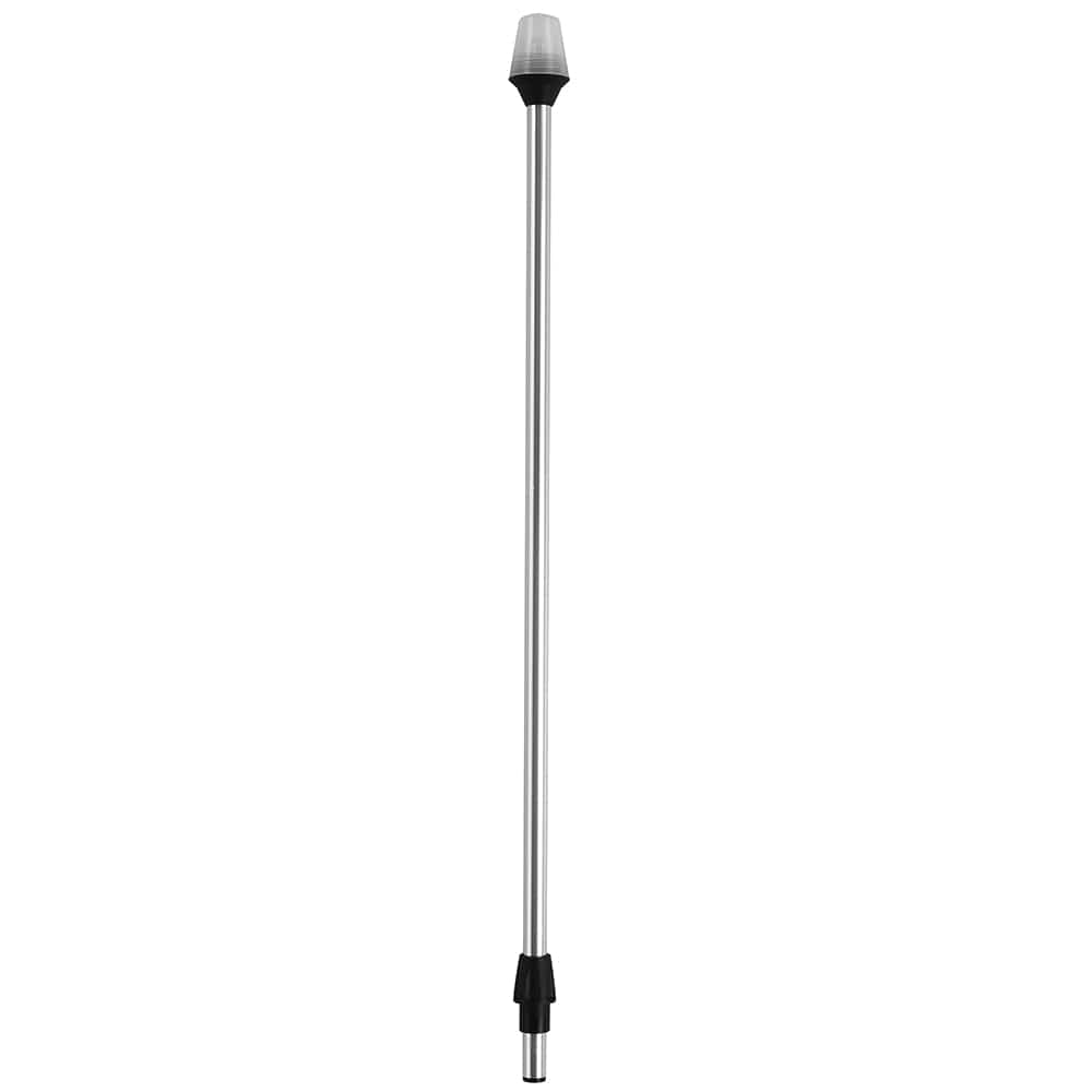 Attwood Frosted Globe All-Around Pole Light w/2-Pin Locking Collar Pole - 12V - 30" [5110-30-7] - The Happy Skipper