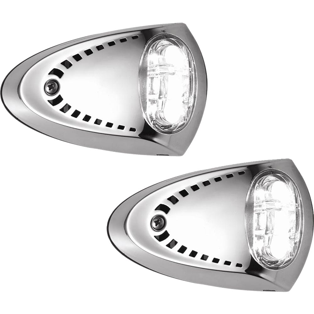 Attwood LED Docking Lights - Stainless Steel - White LED - Pair [6522SS7] - The Happy Skipper