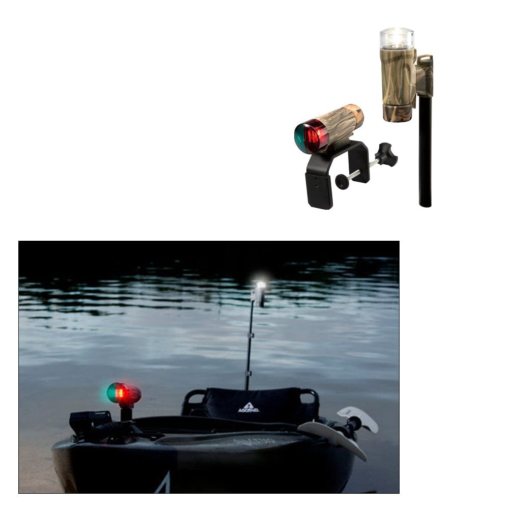 Attwood PaddleSport Portable Navigation Light Kit - C-Clamp, Screw Down or Adhesive Pad - RealTree Max-4 Camo [14195-7] - The Happy Skipper