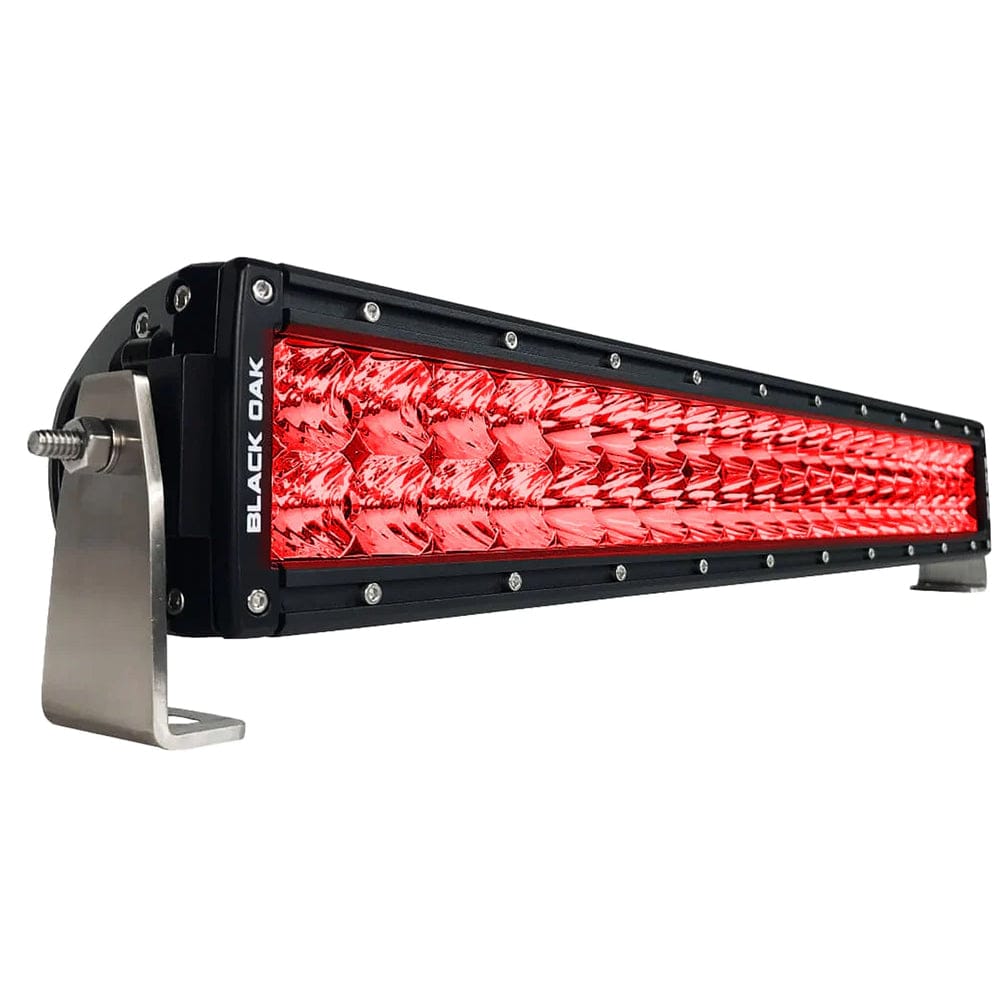 Black Oak Curved Double Row Combo Red Predator Hunting 20" Light Bar - Black [20CR-D3OS] - The Happy Skipper