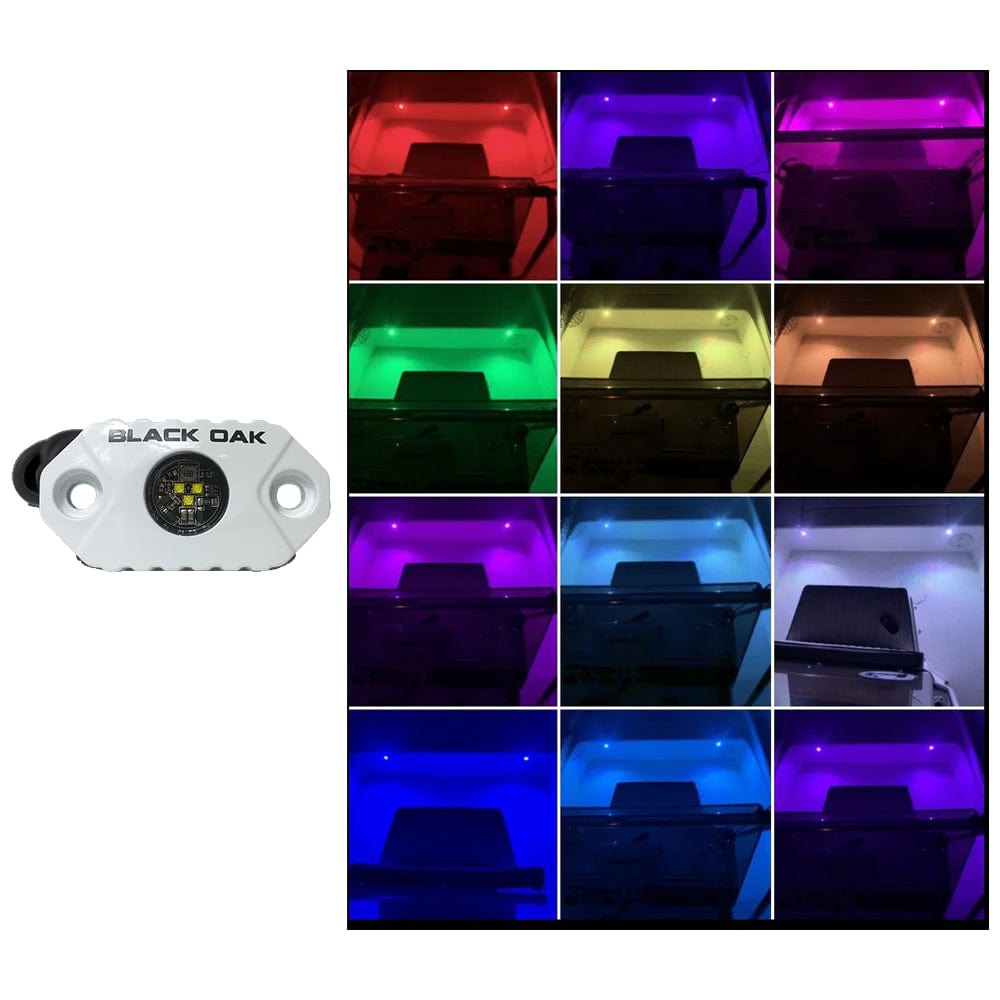 Black Oak Rock Accent Light - RGB - White Housing [MAL-RGB] - The Happy Skipper