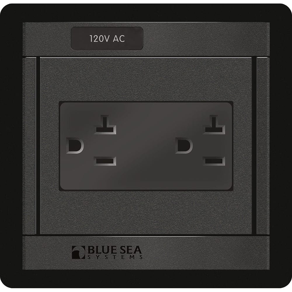 Blue Sea 1479 360 Panel - 120V AC DUal Outlet [1479] - The Happy Skipper