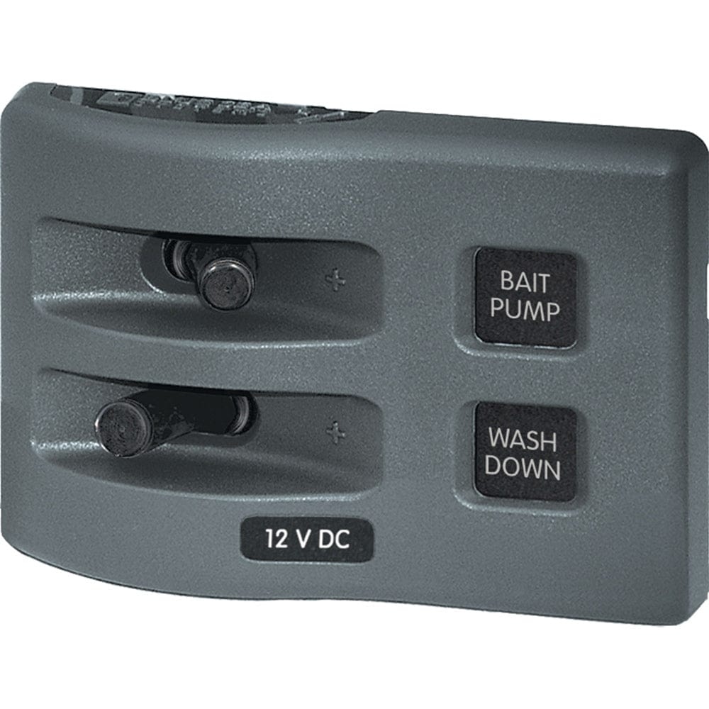 Blue Sea 4303 WeatherDeck 12V DC Waterproof Switch Panel - 2 Position [4303] - The Happy Skipper