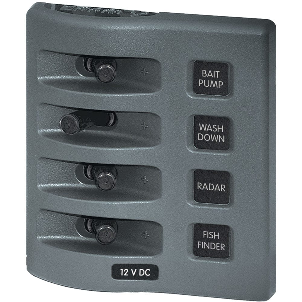 Blue Sea 4305 WeatherDeck 12V DC Waterproof Switch Panel - 4 Posistion [4305] - The Happy Skipper