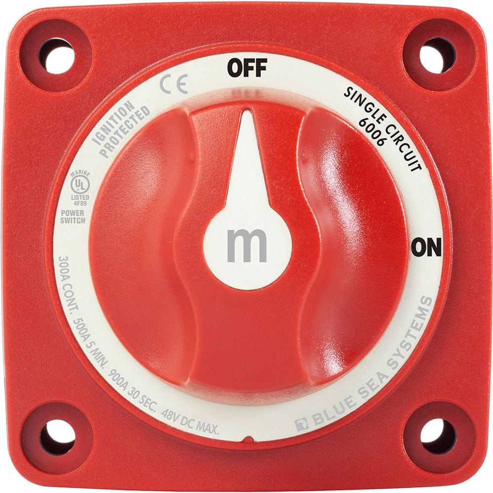 Blue Sea 6006 m-Series (Mini) Battery Switch Single Circuit ON/OFF Red [6006] - The Happy Skipper