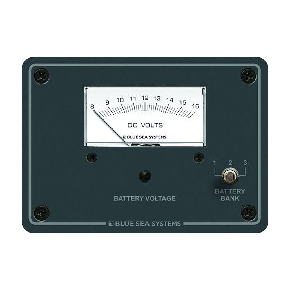 Blue Sea 8015 DC Analog Voltmeter w/Panel [8015] - The Happy Skipper