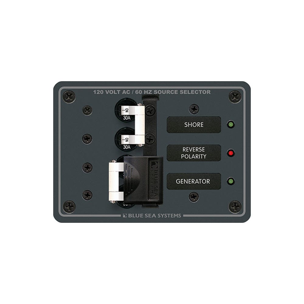 Blue Sea 8032 AC Toggle Source Selector 120V AC - 30AMP - White Switches [8032] - The Happy Skipper