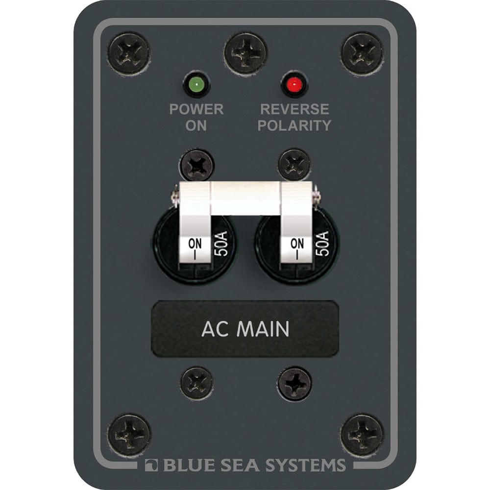 Blue Sea 8079 AC Main Only Circuit Breaker Panel - White Switches [8079] - The Happy Skipper