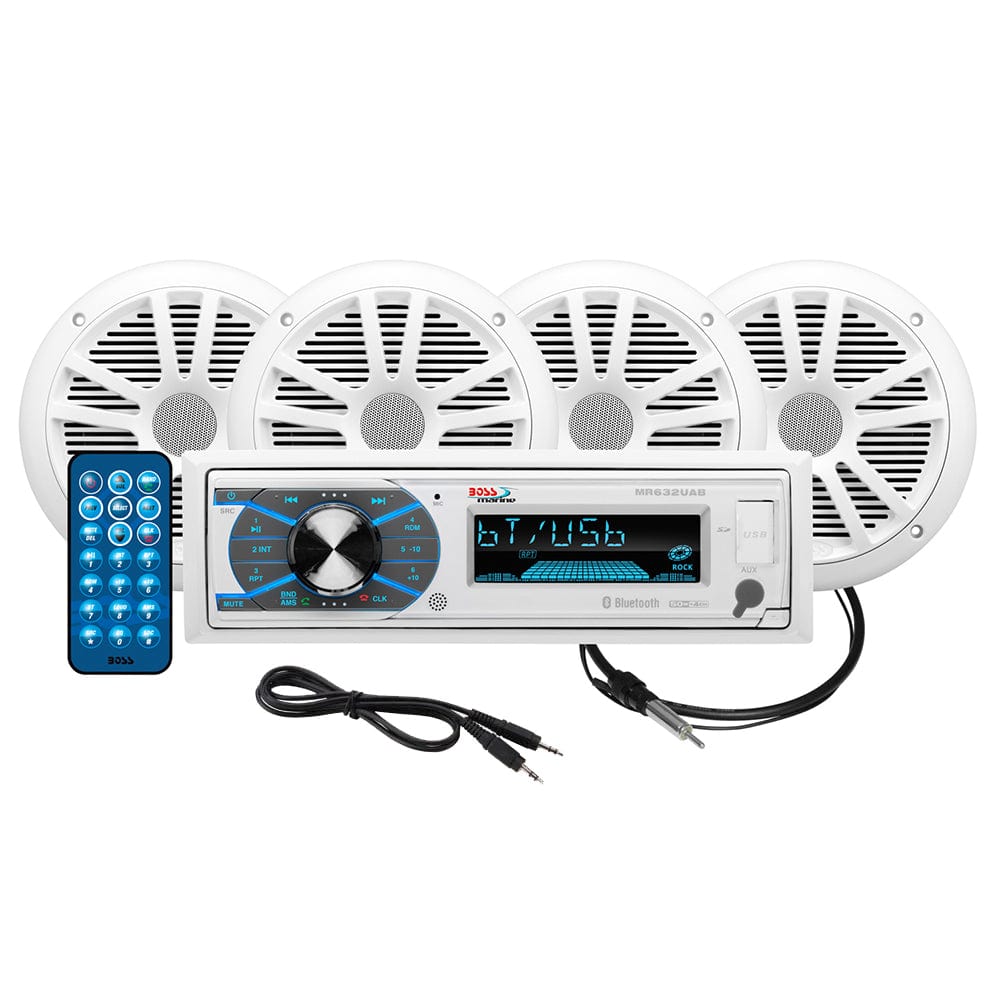 Boss Audio MCK632WB.64 Marine Stereo 2 Pairs of 6.5" Speaker Kit - White [MCK632WB.64] - The Happy Skipper