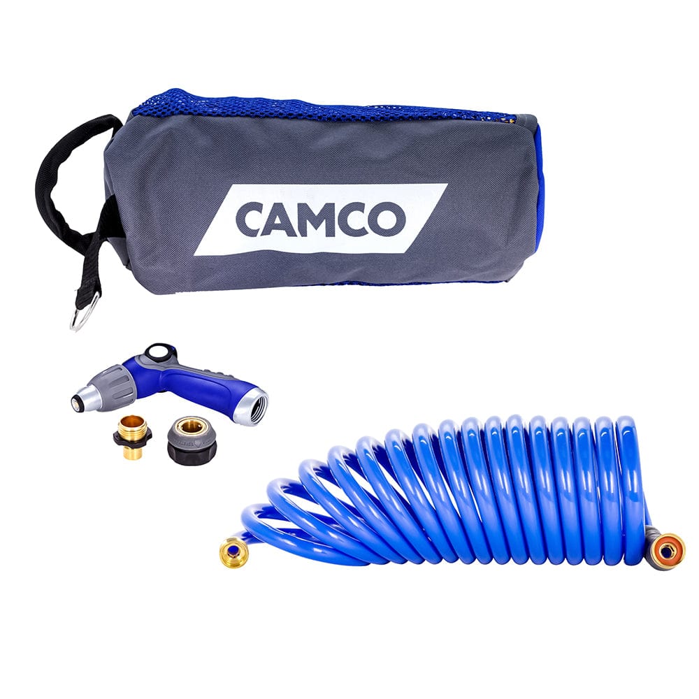 Camco 20 Coiled Hose Spray Nozzle Kit [41980] - The Happy Skipper