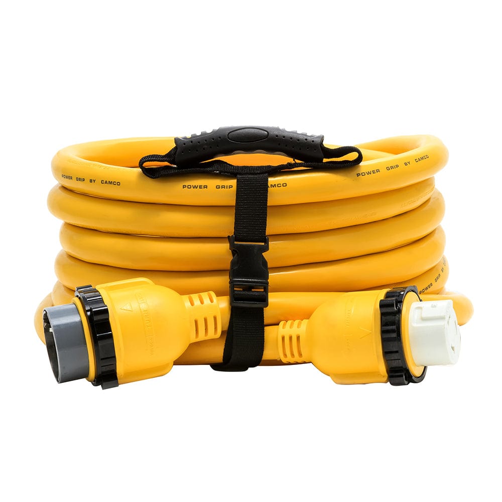 Camco 50 Amp Power Grip Marine Extension Cord - 25 M-Locking/F-Locking Adapter [55621] - The Happy Skipper