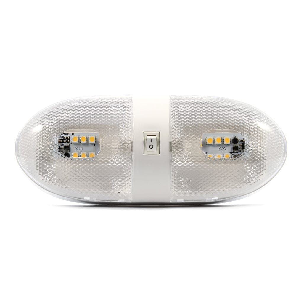 Camco LED Double Dome Light - 12VDC - 320 Lumens [41321] - The Happy Skipper