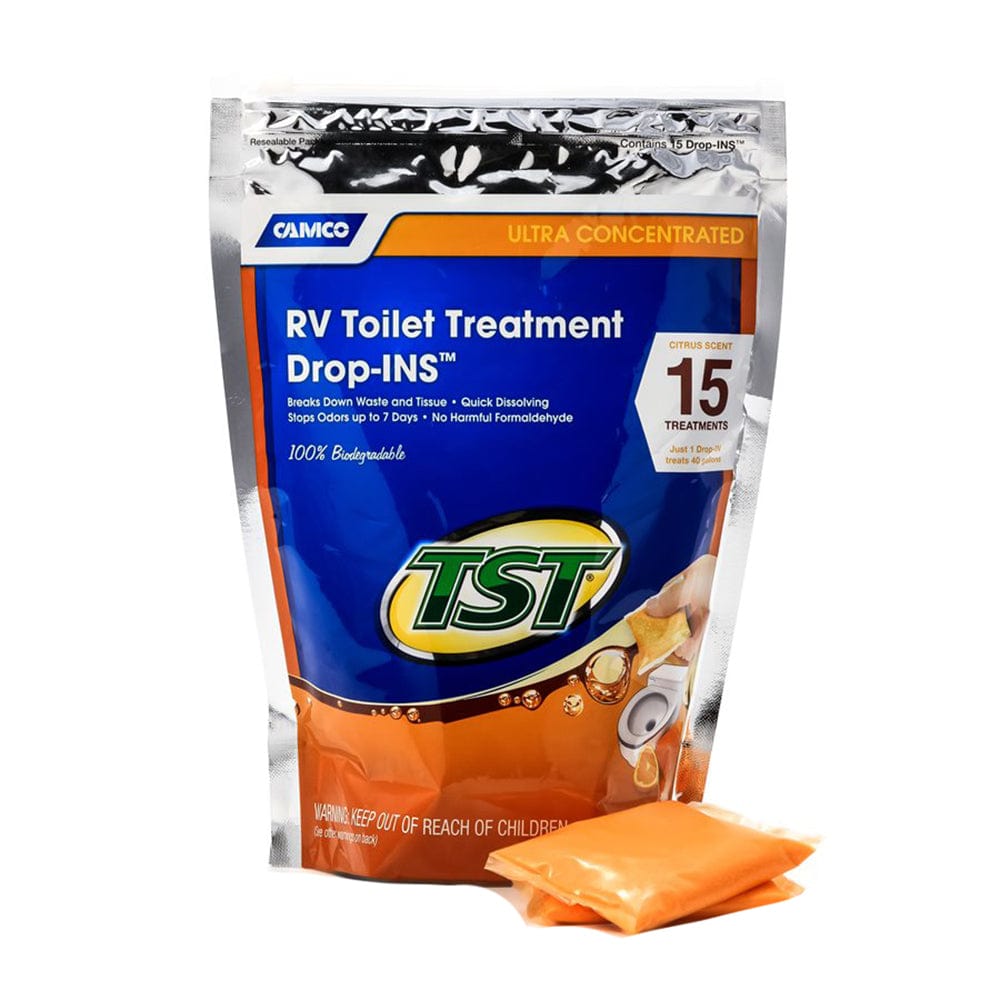 Camco TST Orange RV Toilet Treatment Drop-Ins *15-Pack [41189] - The Happy Skipper