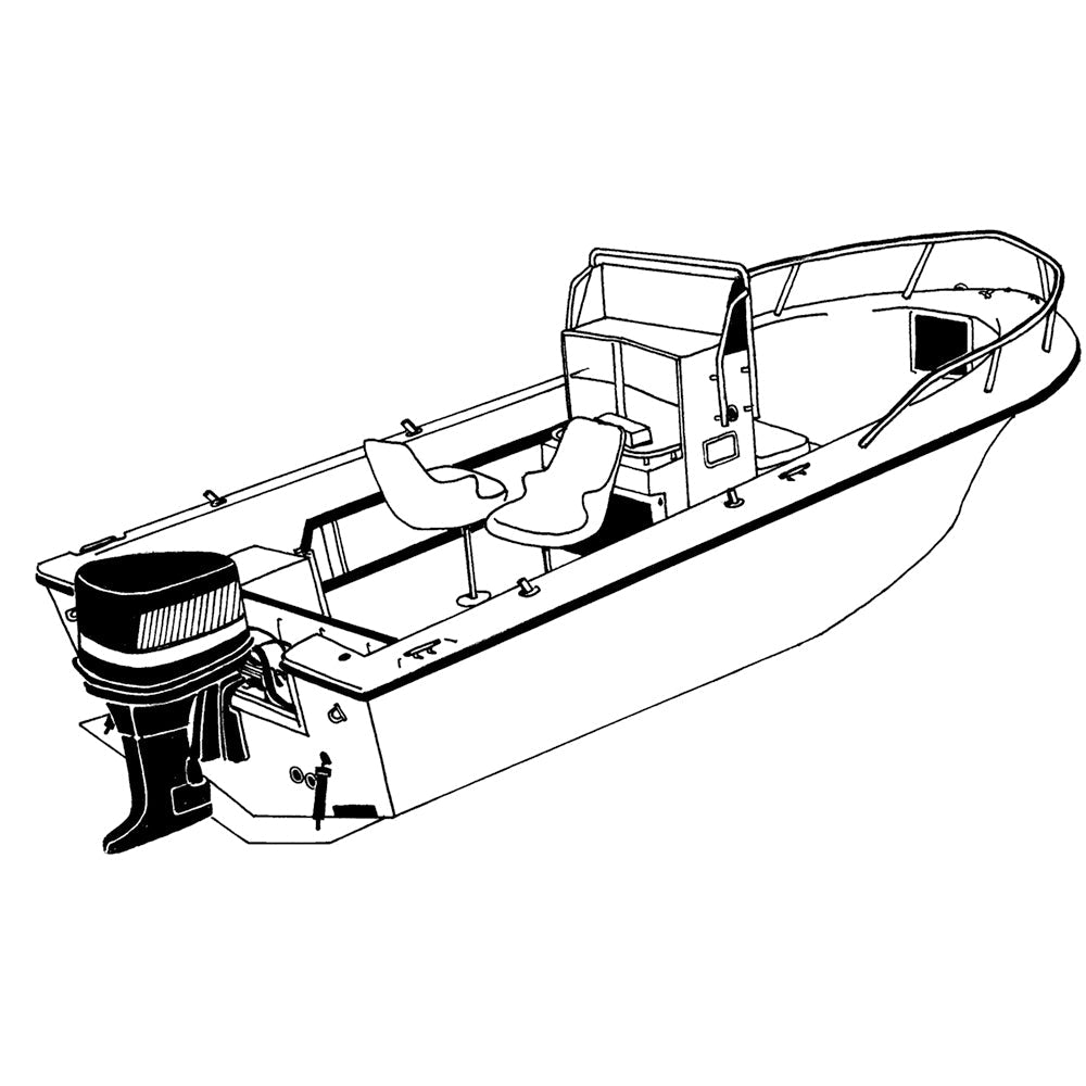 Carver Performance Poly-Guard Styled-to-Fit Boat Cover f/20.5 V-Hull Center Console Fishing Boat - Grey [70020P-10] - The Happy Skipper