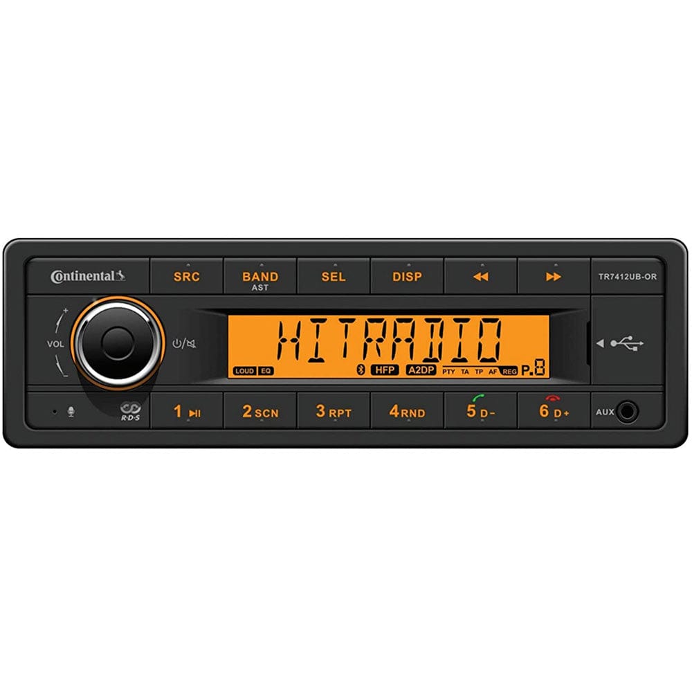 Continental Stereo w/AM/FM/BT/USB - 12V [TR7412UB-OR] - The Happy Skipper
