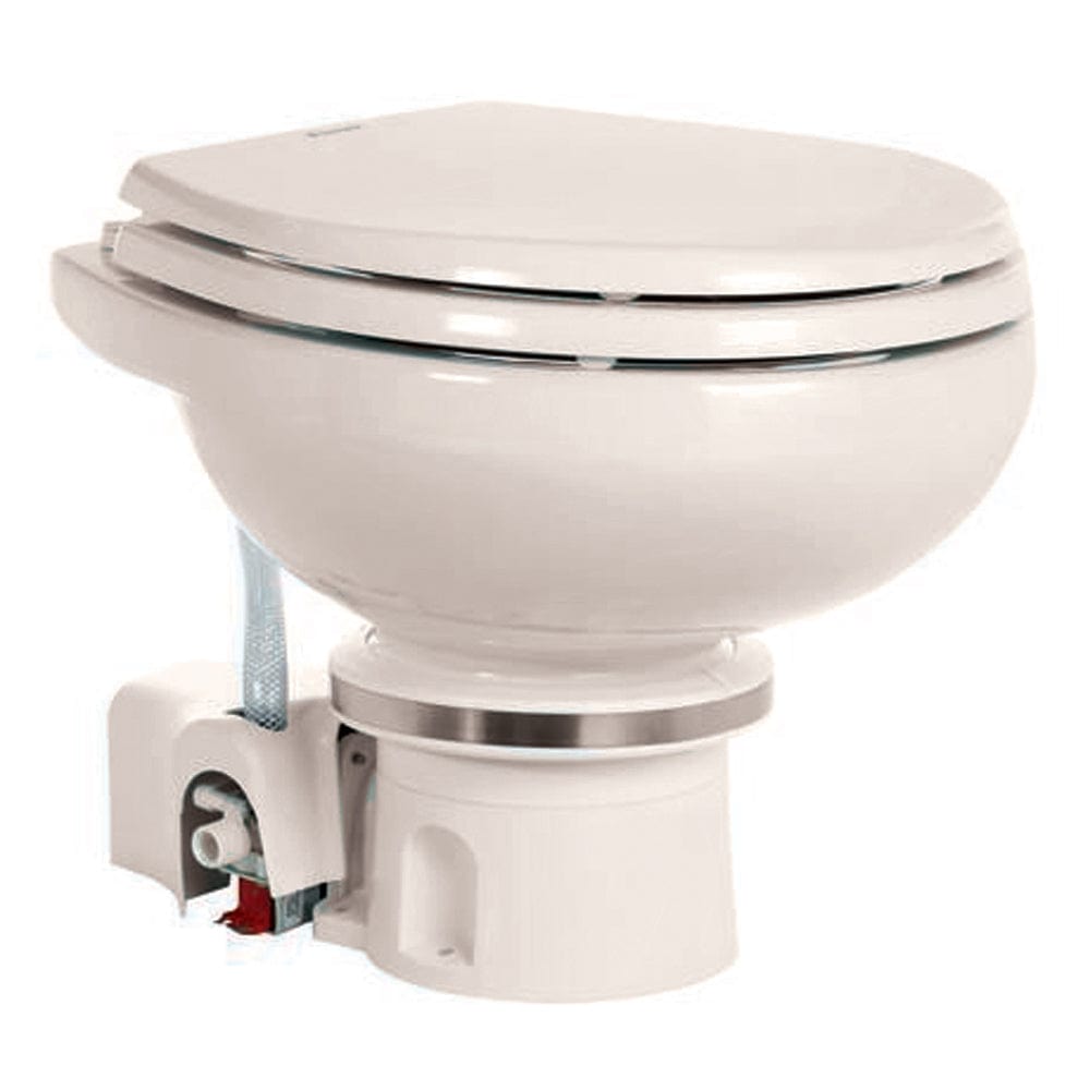 Dometic MasterFlush 7120 Bone Electric Macerating Toilet w/Orbit Base - Fresh Water [9108834576] - The Happy Skipper