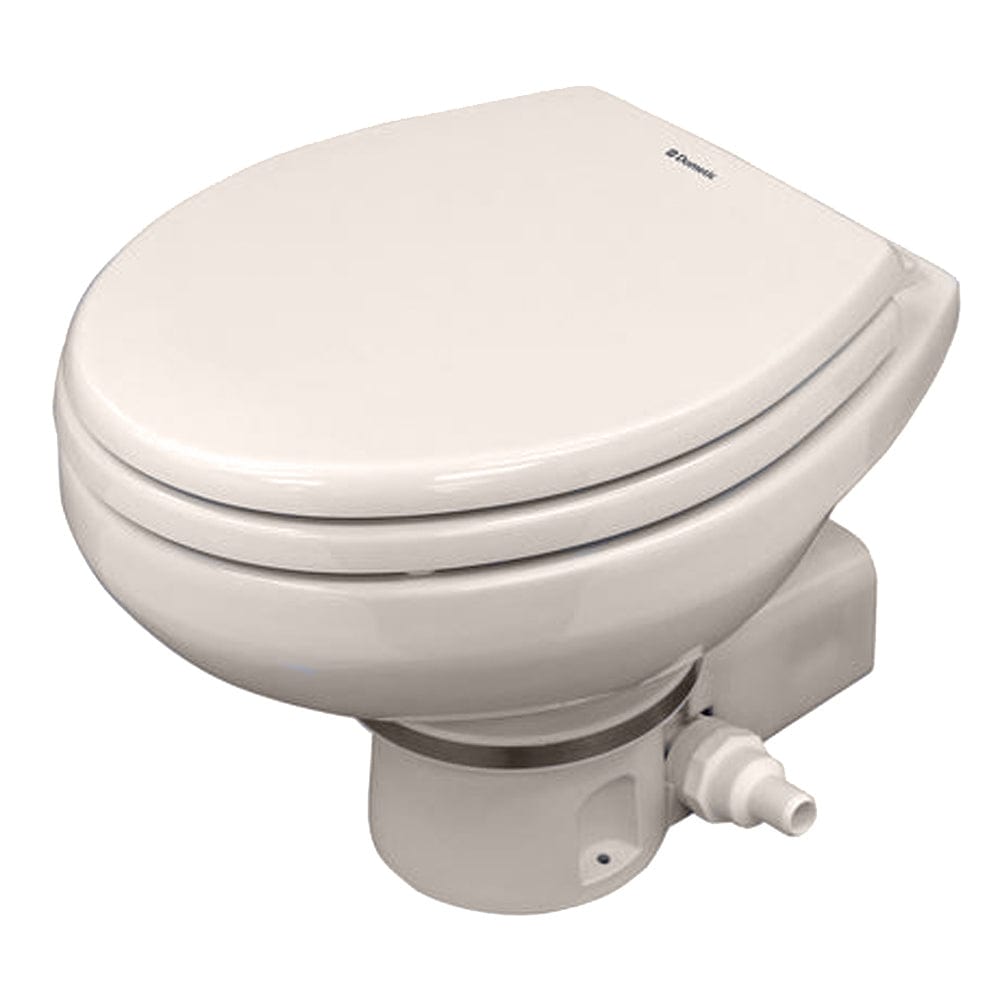 Dometic MasterFlush 7160 Bone Electric Macerating Toilet w/Orbit Base - Raw Water [9108834578] - The Happy Skipper