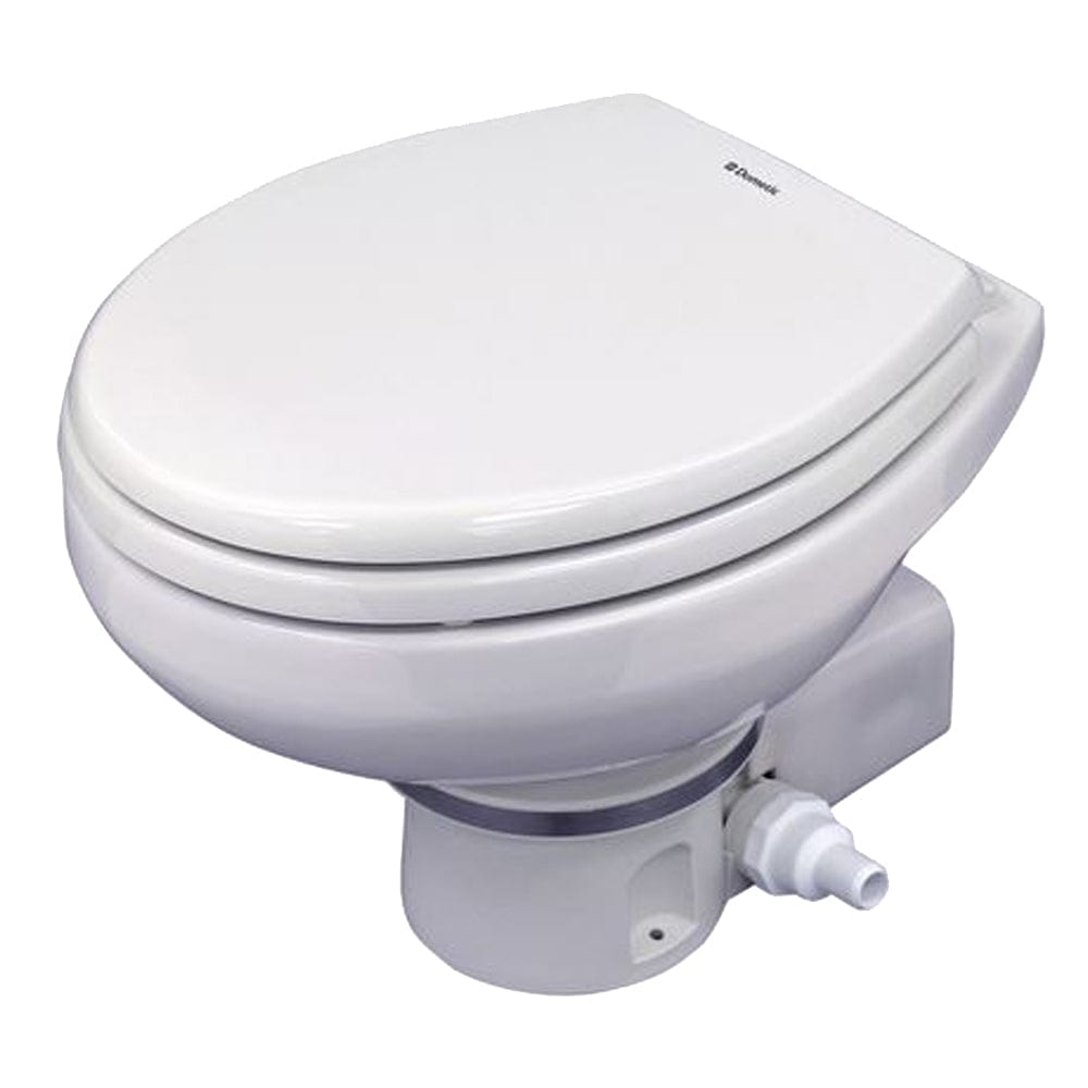 Dometic MasterFlush 7160 White Electric Macerating Toilet w/Orbit Base - Raw Water [9108824491] - The Happy Skipper