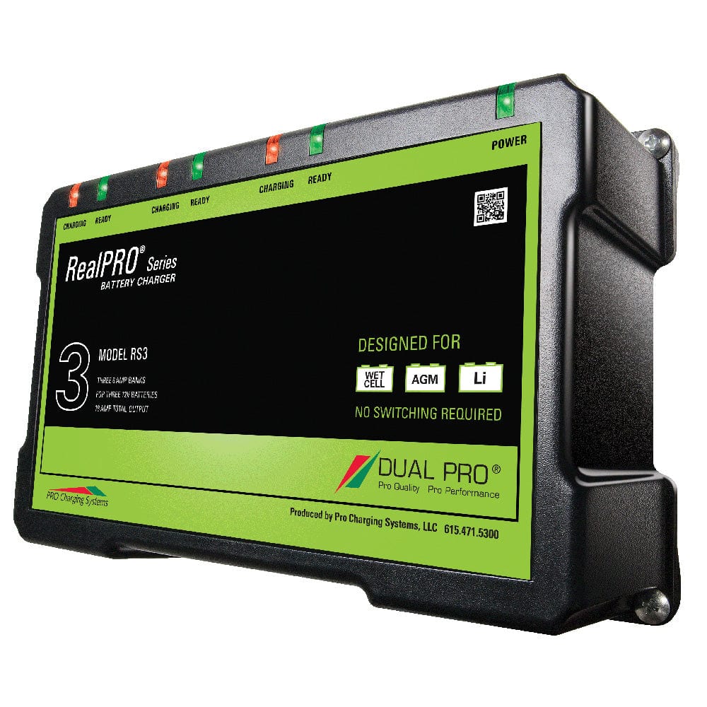 Dual Pro RealPRO Series Battery Charger - 18A - 3-6A-Banks - 12V-36V [RS3] - The Happy Skipper