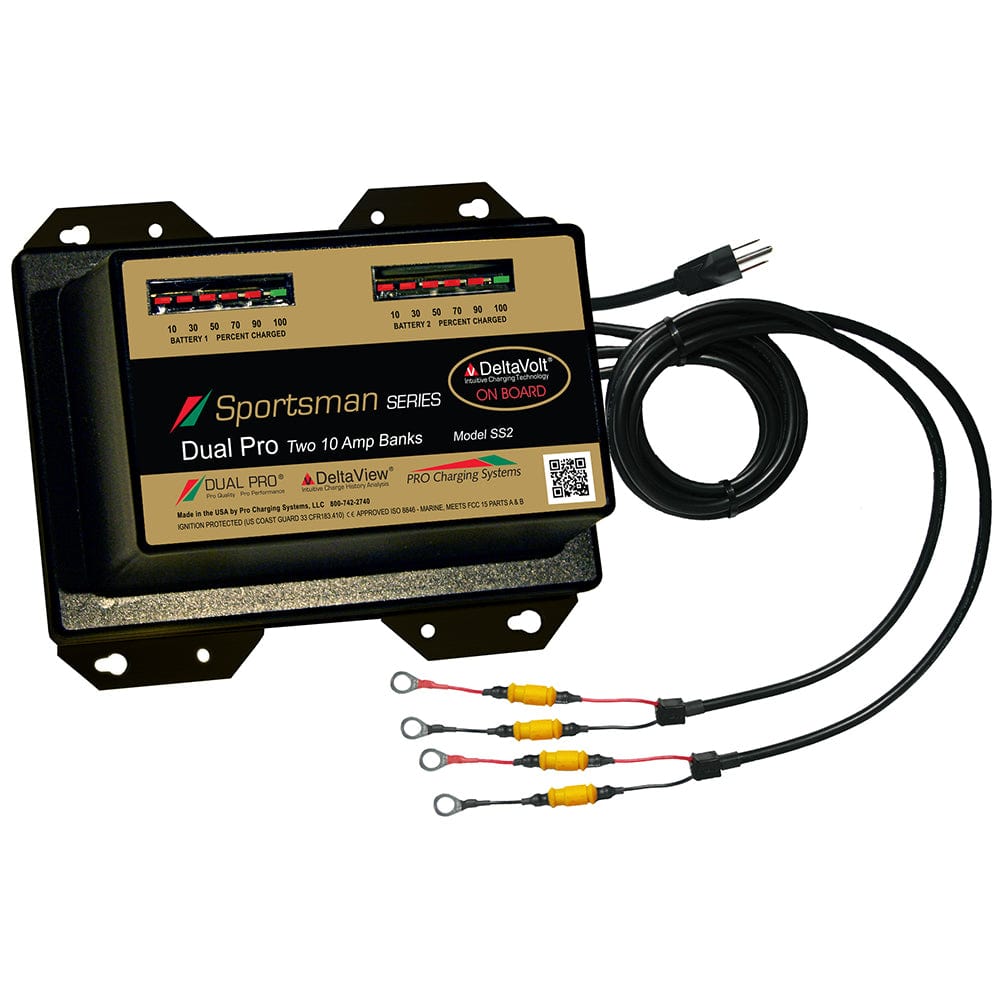 Dual Pro Sportsman Series Battery Charger - 20A - 2-10A-Banks - 12V/24V [SS2] - The Happy Skipper
