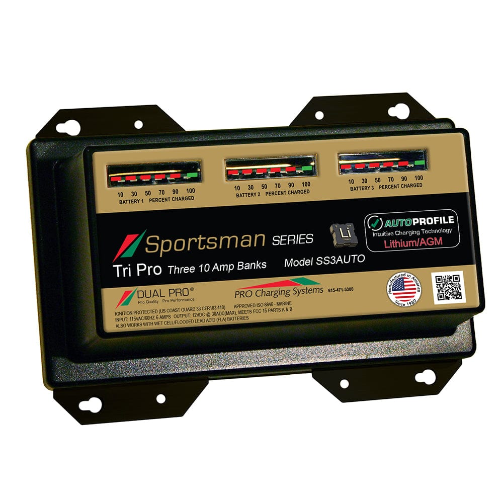 Dual Pro SS3 Auto 30A - 3-Bank Lithium/AGM Battery Charger [SS3AUTO] - The Happy Skipper
