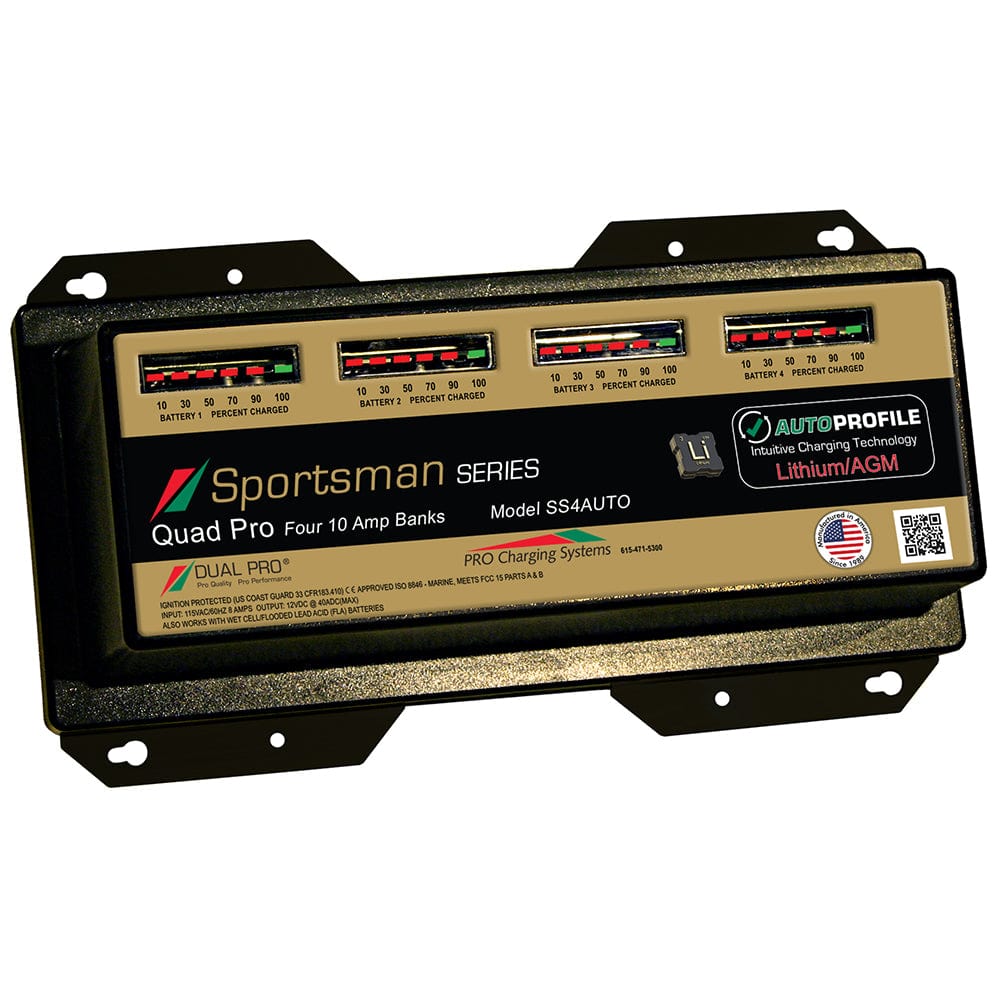 Dual Pro SS4 Auto 40A - 4-Bank Lithium/AGM Battery Charger [SS4AUTO] - The Happy Skipper