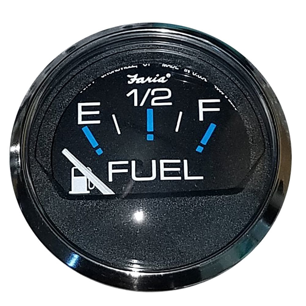 Faria Chesapeake Black 2" Fuel Level Gauge (E-1/2-F) [13701] - The Happy Skipper