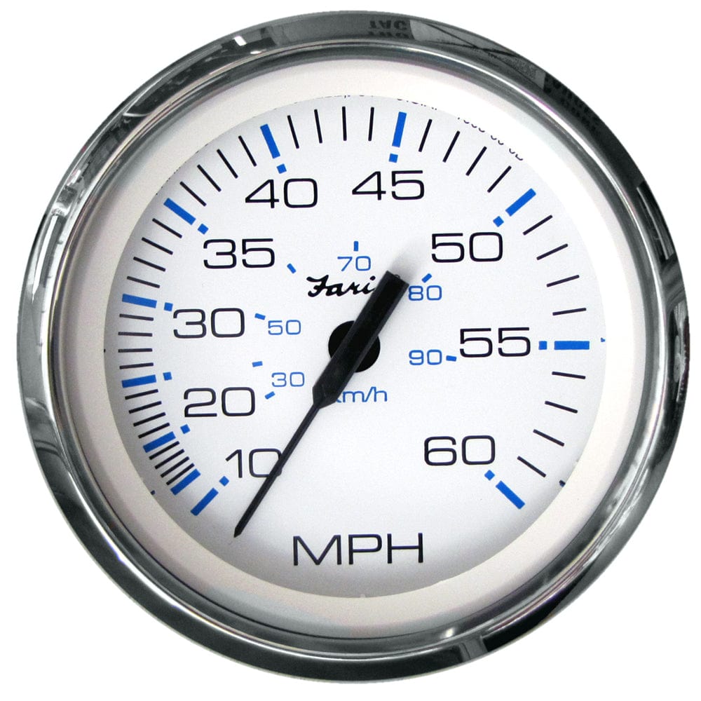 Faria Chesapeake White SS 4" Speedometer - 60MPH (Pitot) [33811] - The Happy Skipper