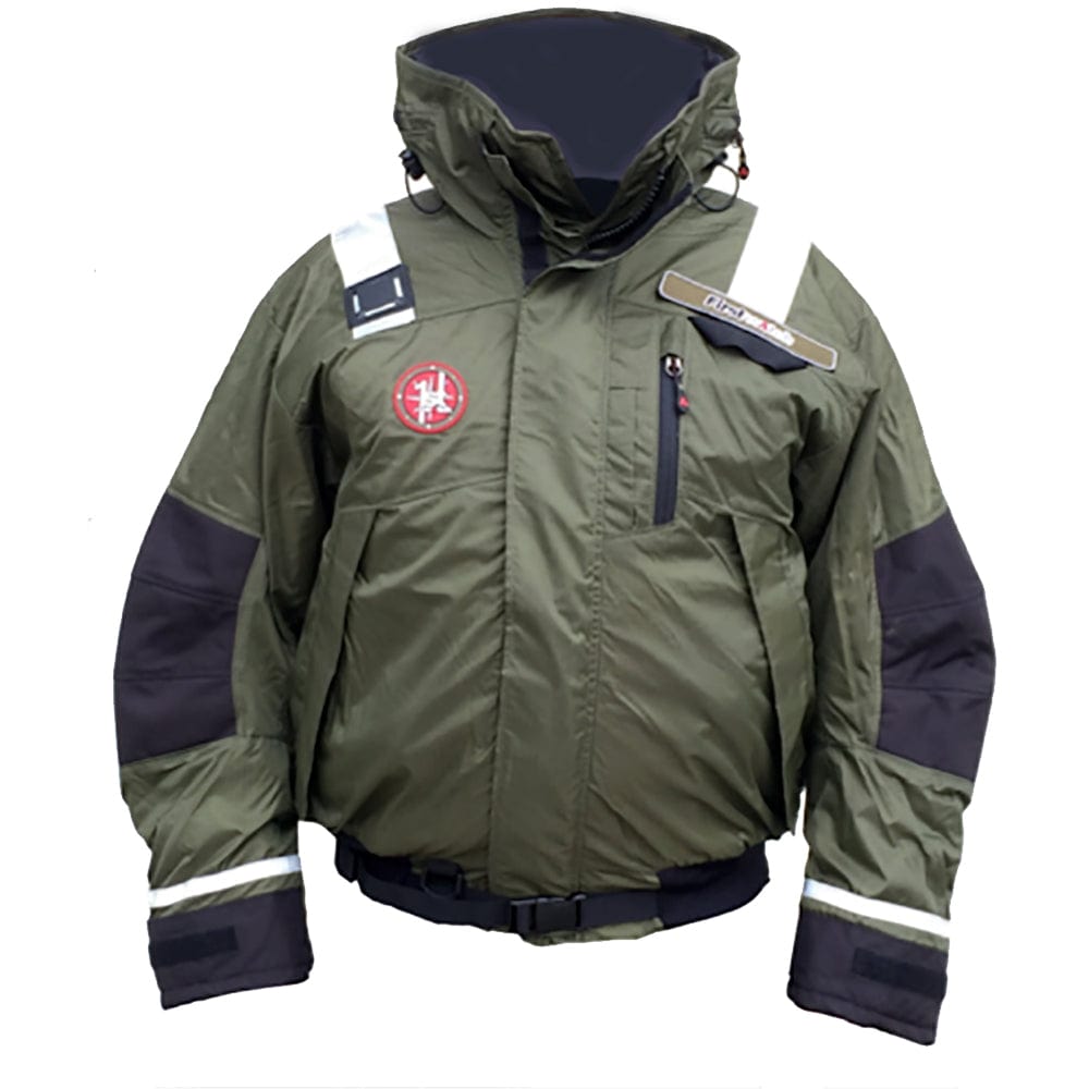 First Watch AB-1100 Flotation Bomber Jacket - Green - Large [AB-1100-PRO-GN-L] - The Happy Skipper