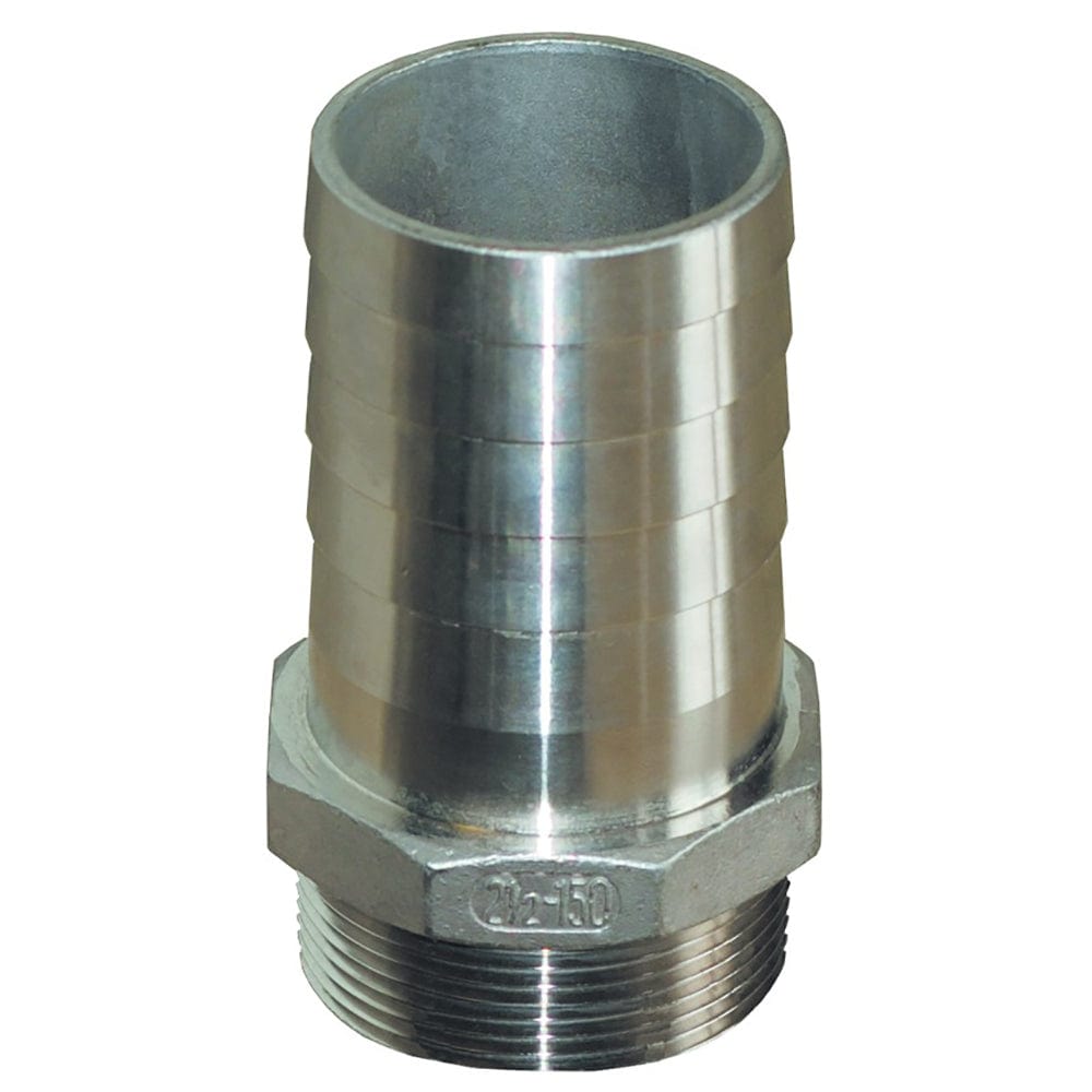 GROCO 3/4" NPT x 3/4" ID Stainless Steel Pipe to Hose Straight Fitting [PTH-750-S] - The Happy Skipper