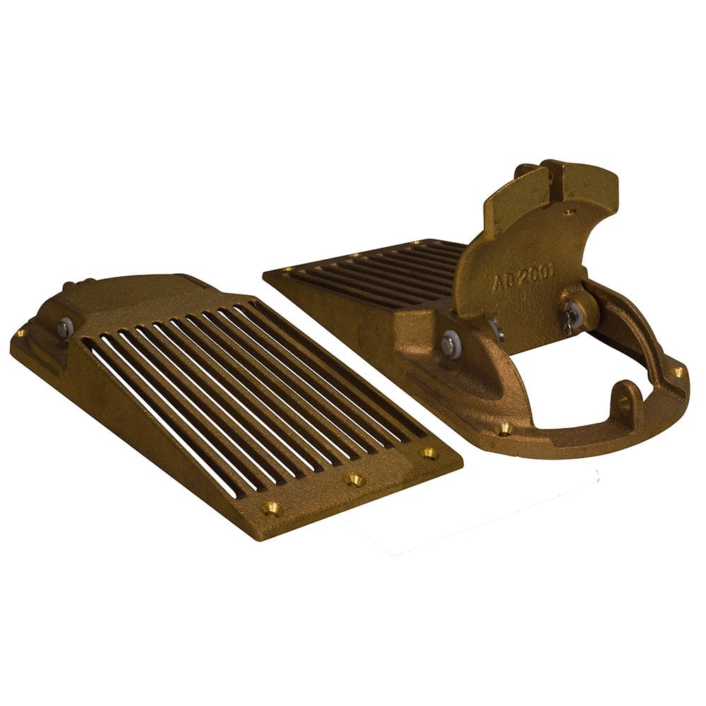 GROCO Bronze Slotted Hull Scoop Strainer w/Access Door f/Up to 3" Thru Hull [ASC-3000] - The Happy Skipper