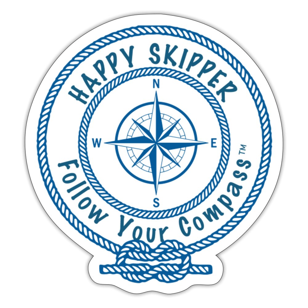 Happy Skipper Blue Rope Logo Sticker - The Happy Skipper
