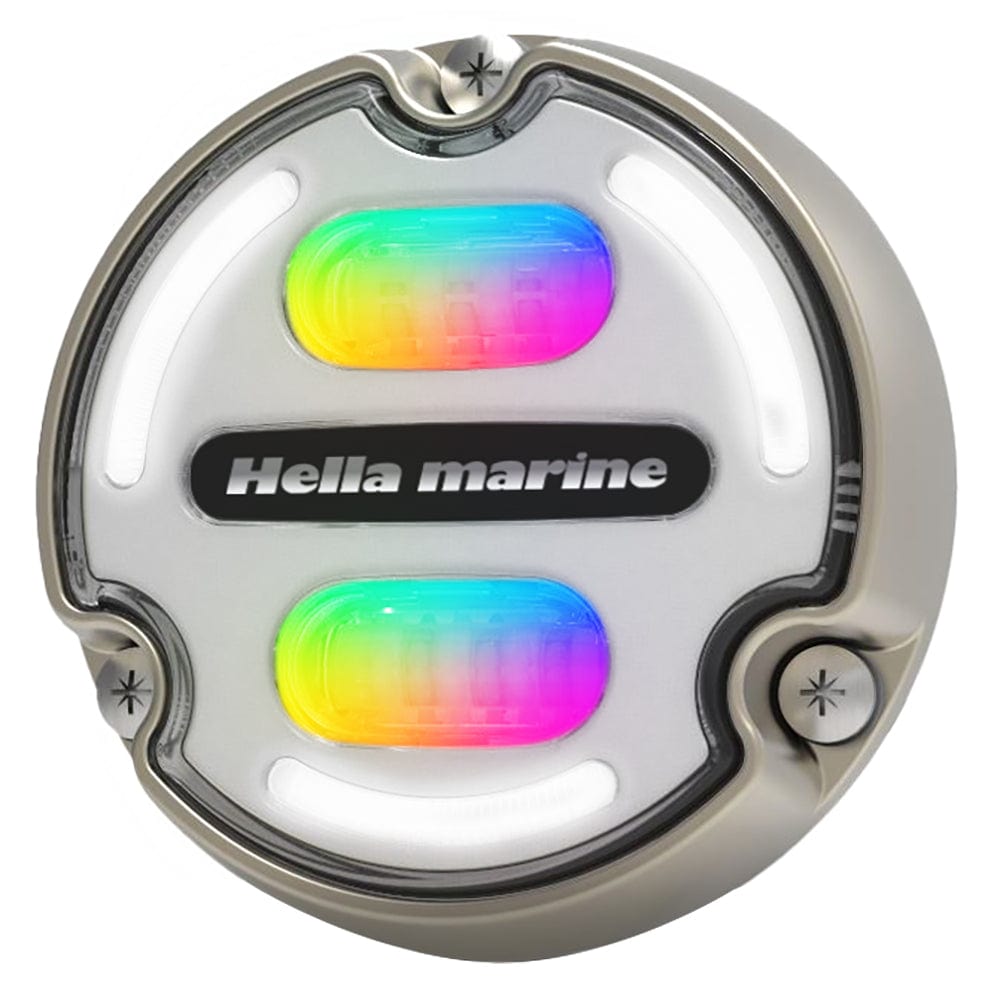 Hella Marine Apelo A2 RGB Underwater Light - 3000 Lumens - Bronze Housing - White Lens w/Edge Light [016148-101] - The Happy Skipper