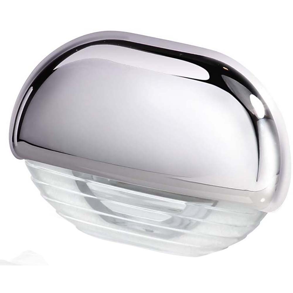 Hella Marine White LED Easy Fit Step Lamp w/Chrome Cap [958126001] - The Happy Skipper