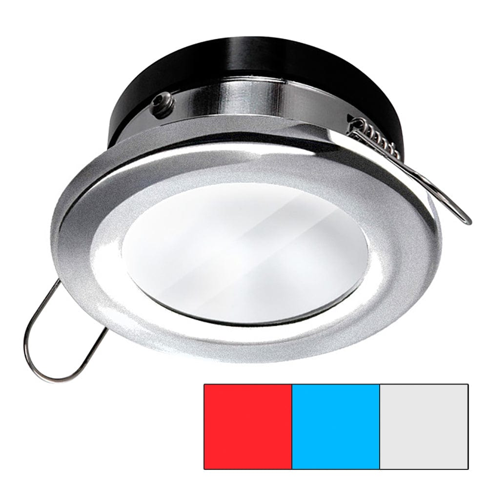 i2Systems Apeiron A1120 Spring Mount Light - Round - Red, Cool White Blue - Brushed Nickel [A1120Z-41HAE] - The Happy Skipper