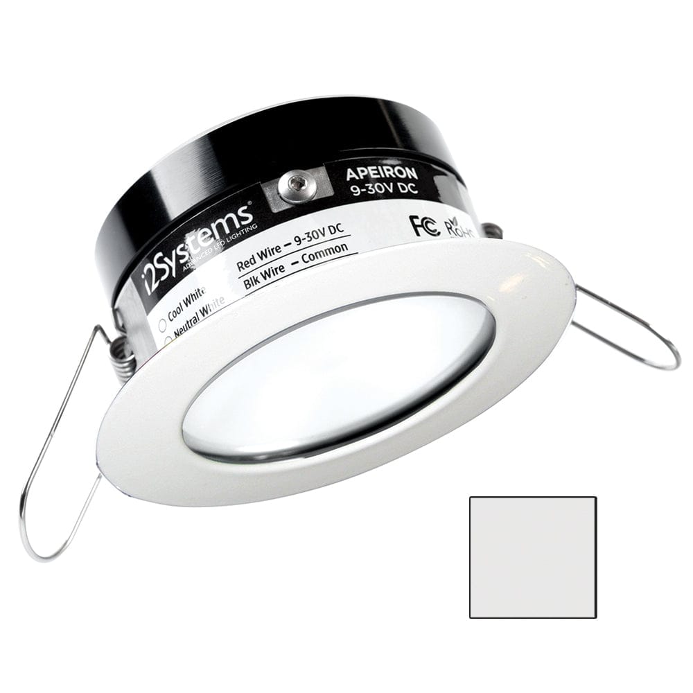 i2Systems Apeiron PRO A503 - 3W Spring Mount Light - Round - Cool White - White Finish [A503-31AAG] - The Happy Skipper