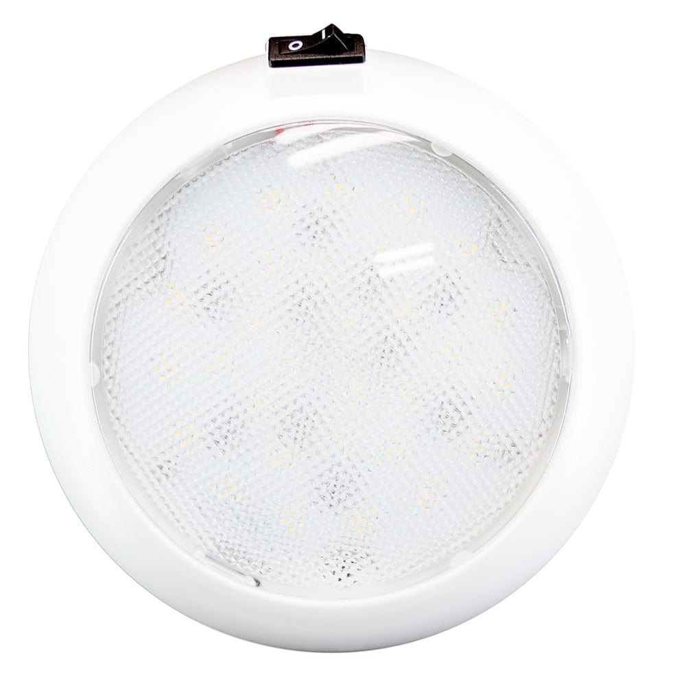 Innovative Lighting 5.5" Round Some Light - White/Red LED w/Switch - White Housing [064-5140-7] - The Happy Skipper