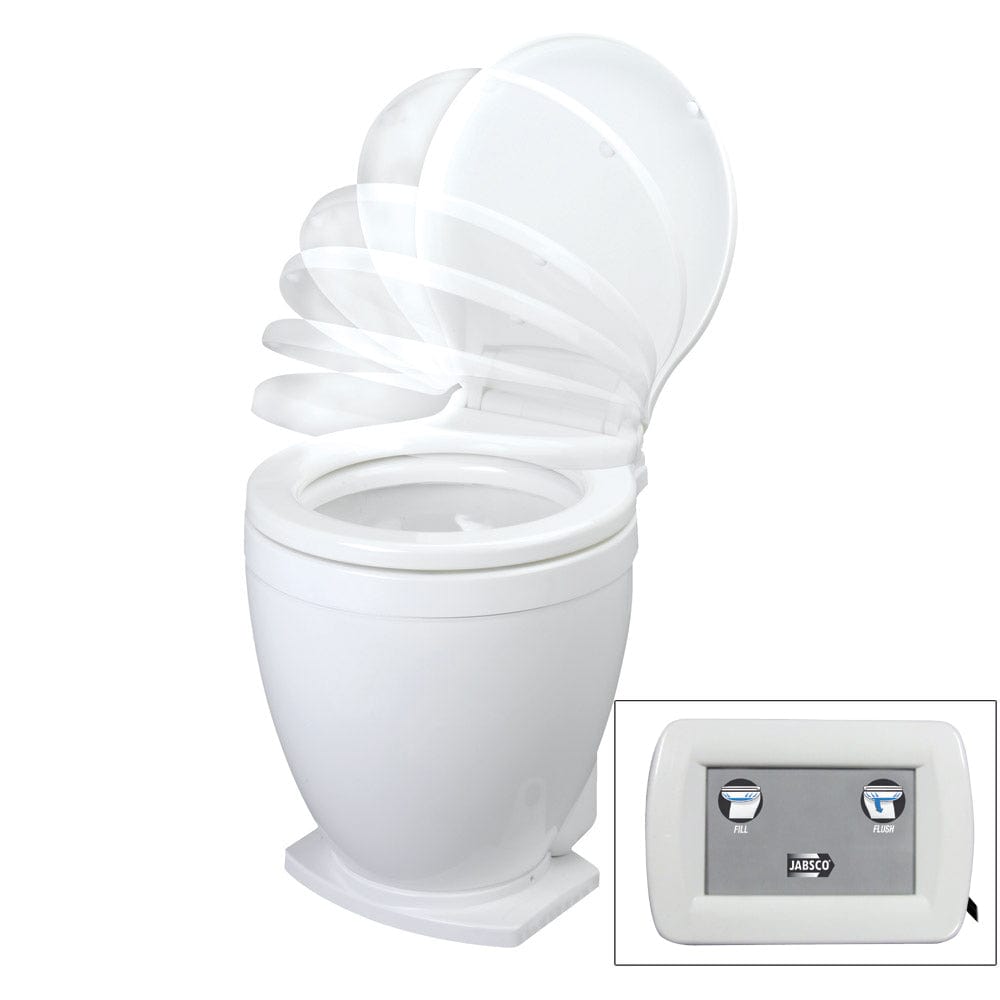 Jabsco Lite Flush Electric 12V Toilet w/Control Panel [58500-1012] - The Happy Skipper