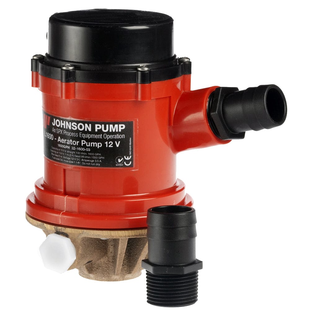Johnson Pump Pro Series 1600 GPH Tournament Livewell/Baitwell Pump - 12V [16004B] - The Happy Skipper
