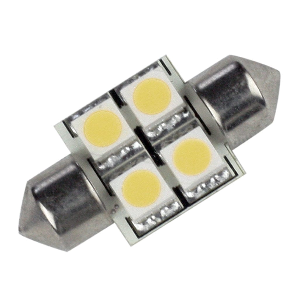 Lunasea Pointed Festoon 4 LED Light Bulb - 31mm - Cool White [LLB-202C-21-00] - The Happy Skipper