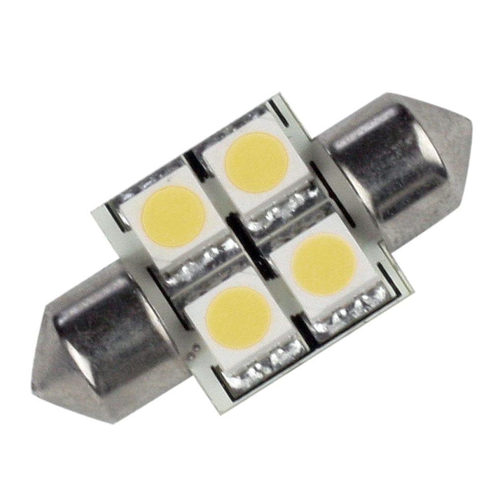Lunasea Single-Sided 4 LED Festoon - 10-30VDC/0.7W/60 Lumens - Warm White [LLB-202W-21-00] - The Happy Skipper