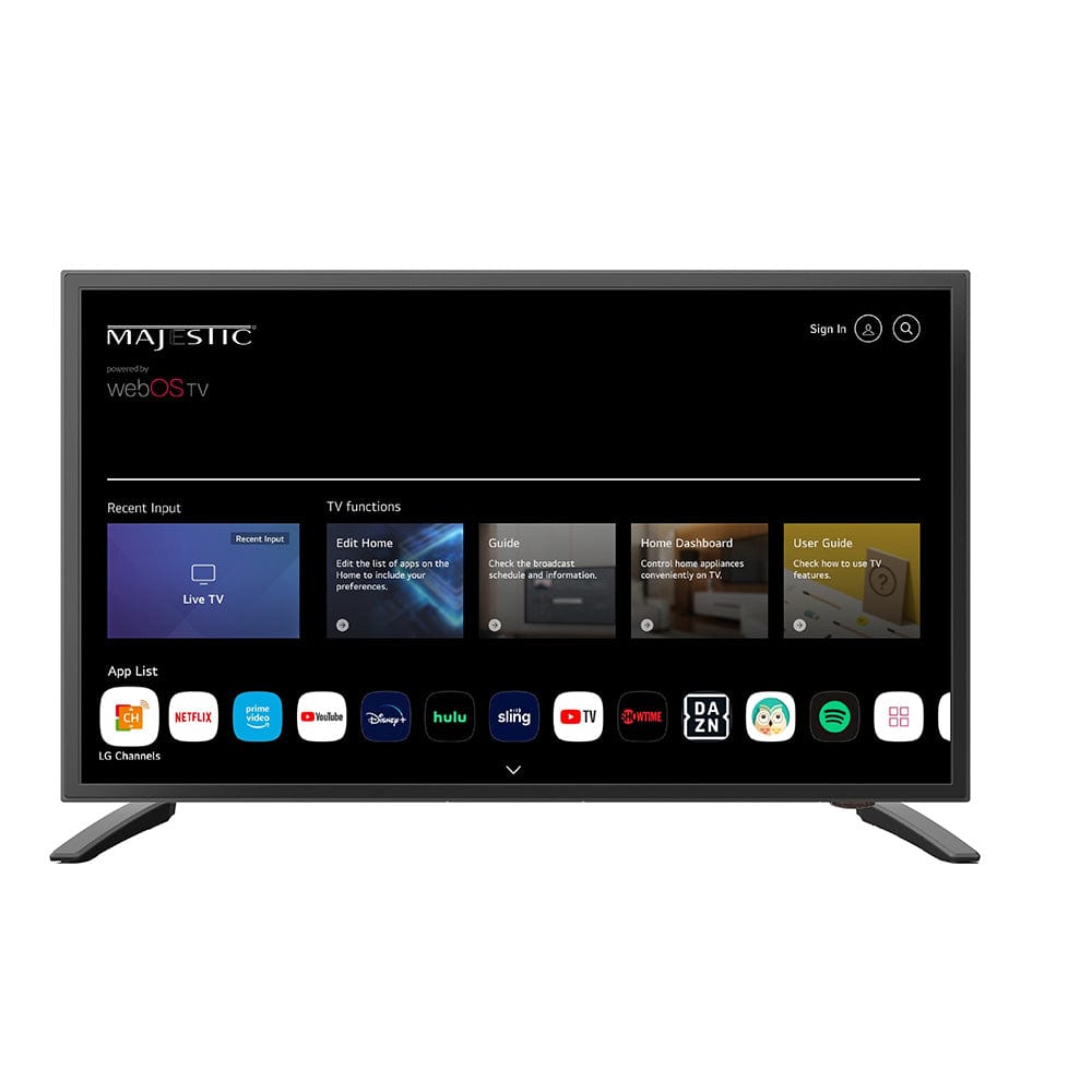 Majestic 22" 12V Smart LED TV WebOS, Mirror Cast Bluetooth - North America Only [MJSLT220U] - The Happy Skipper